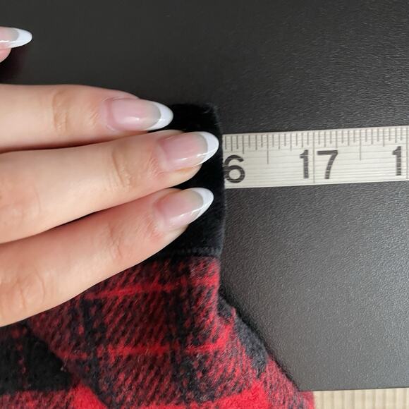 VTG Express Compagnie Skirt 12 Tartan Red Wool* Velvet Fringe Grunge Indie Punk - Picture 7 of 10